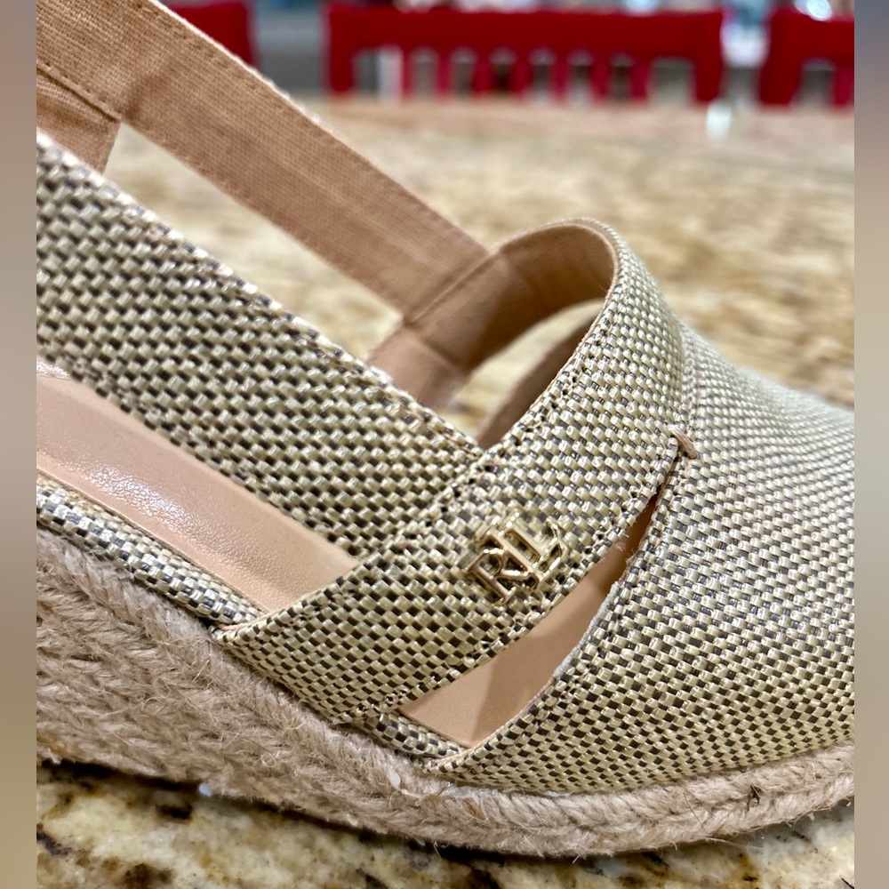Ralph Lauren, Penelope, Nude Espadrille, Wedge Heel Sandal